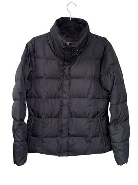 Eddie Bauer Black Quilted Down Puffer Jacket L